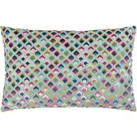 Lexington Jacquard Cushion - Multicolour, Velvet