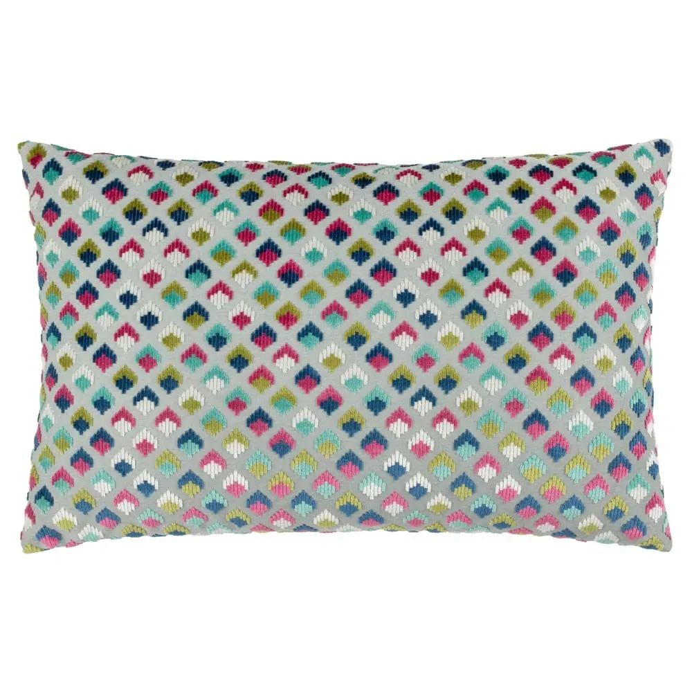 Lexington Jacquard Cushion - Multicolour, Velvet
