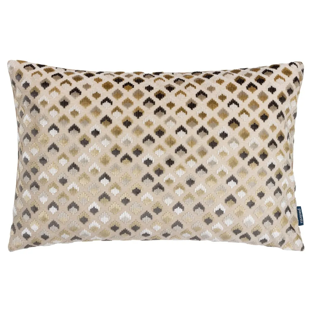 Lexington Jacquard Cushion - Warm Taupe, Velvet