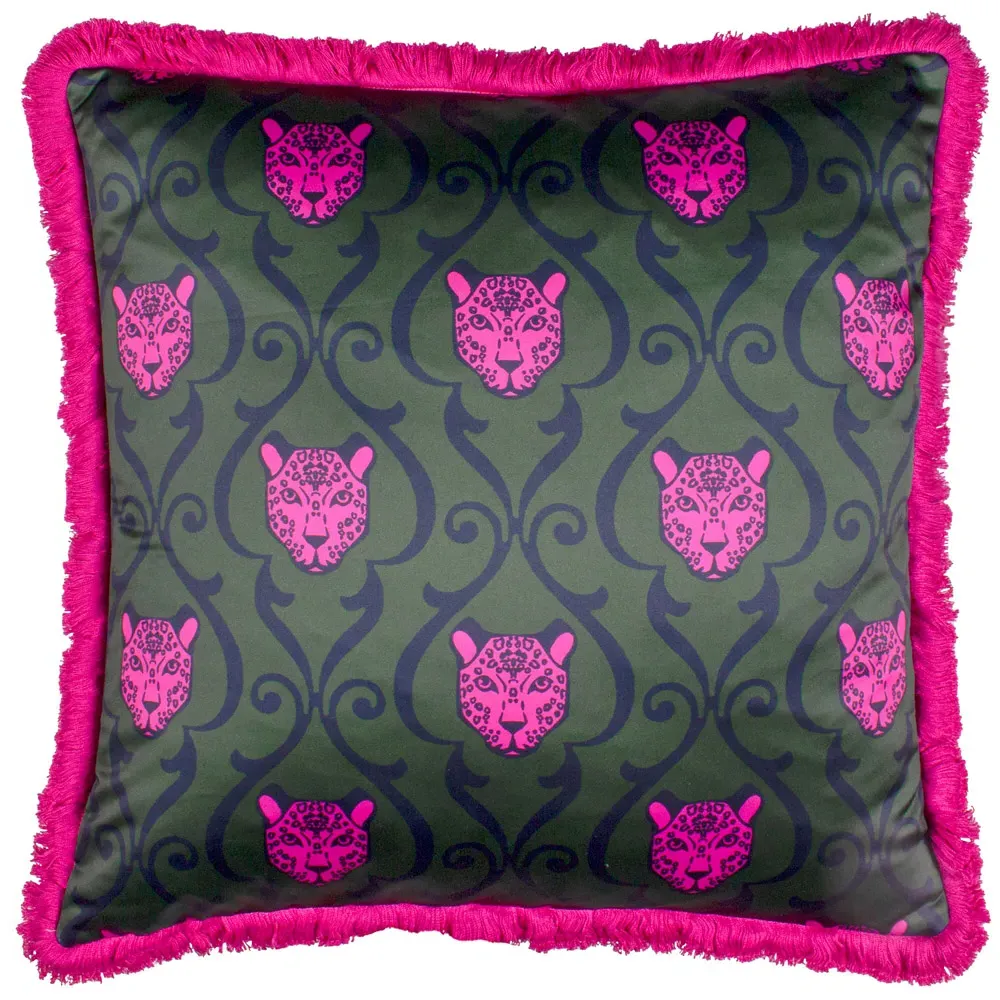 Lupita Fringed Cushion - Multi, Satin image