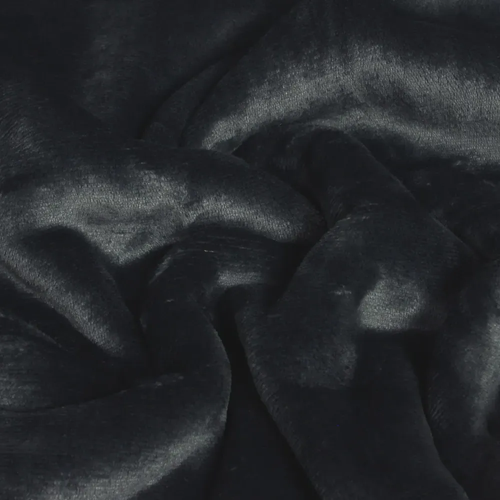 Luxe Sherpa Fleece Throw - Grey, Polyester