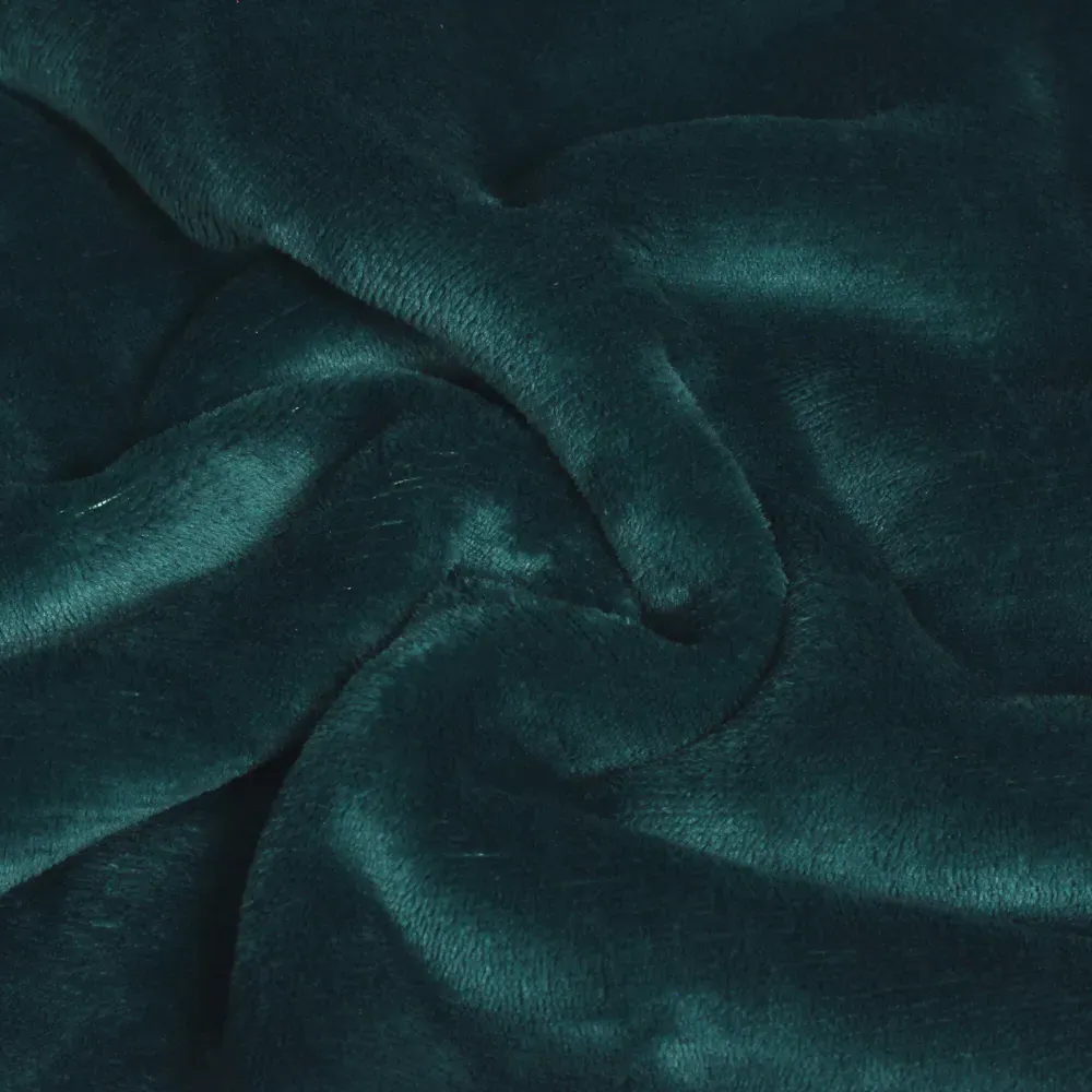 Luxe Sherpa Fleece Throw - Teal, Polyester