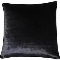 Luxe Velvet Piped Cushion - Black