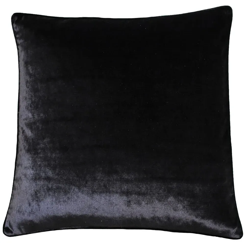 Luxe Velvet Piped Cushion - Black image
