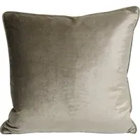Luxe Velvet Piped Cushion - Mink