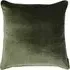 Luxe Velvet Piped Cushion - Olive Green