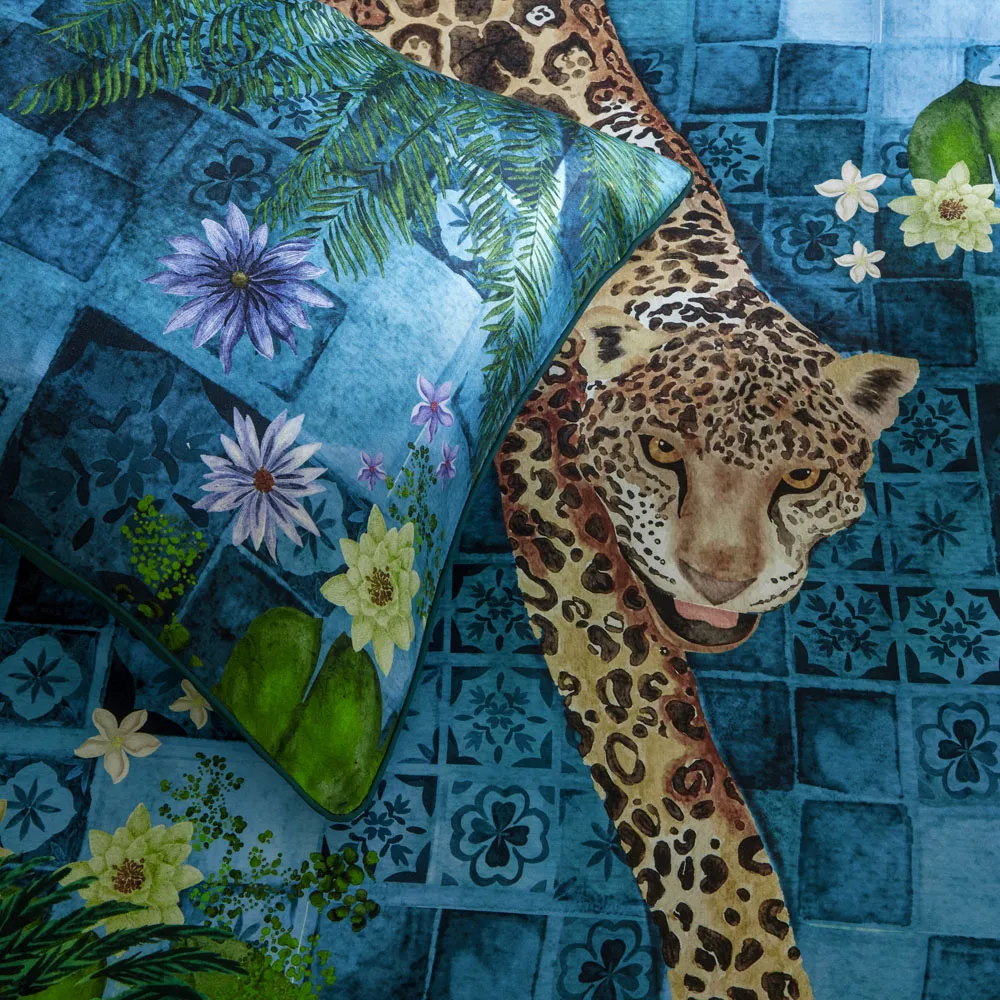 Majorelle Double Duvet Cover Set - Azure Blue