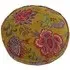 Malisa Round Cushion with Pom Poms - Lemon Curry, Cotton