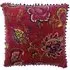 Malisa Square Paisley Cushion - Pomegranate, Cotton