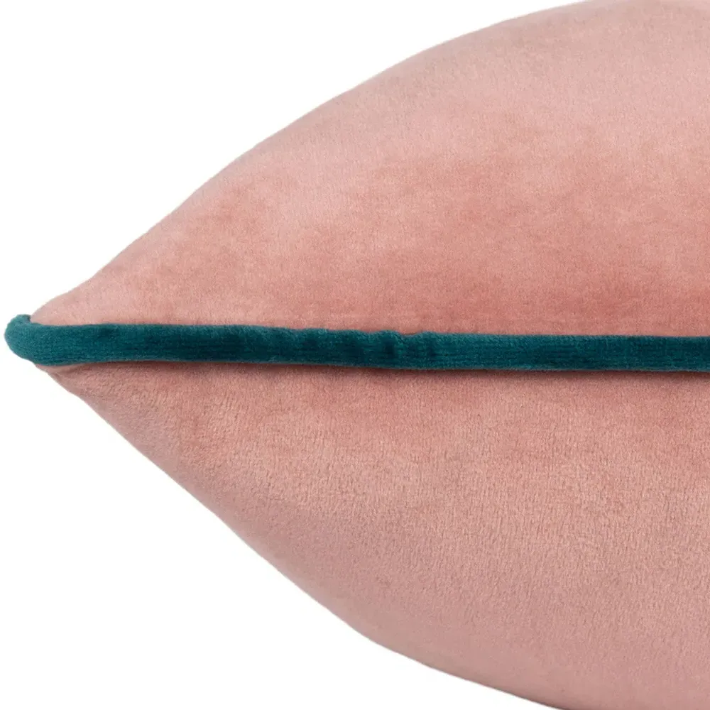 Meridian Blush Velvet Cushion - Teal