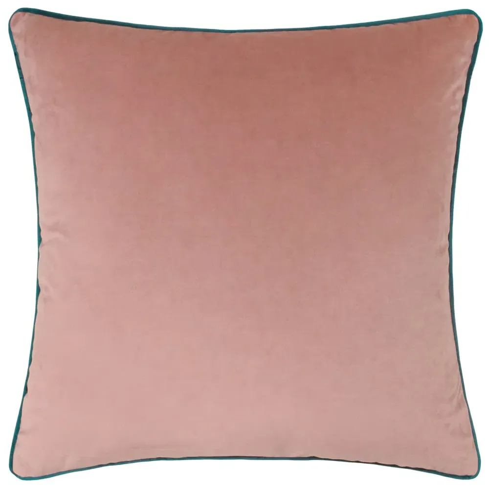 Meridian Blush Velvet Cushion - Teal image