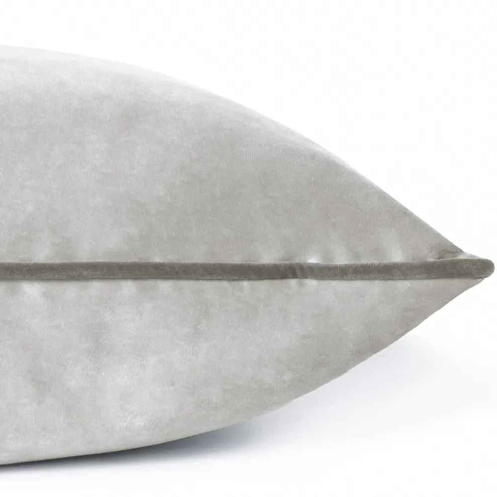 Meridian Dove Cushion - Charcoal, Velvet