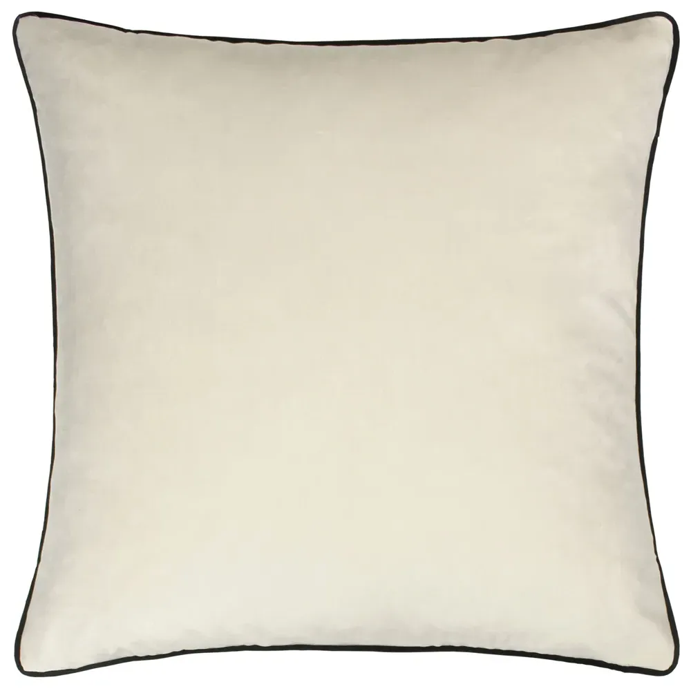 Meridian Ivory Black Velvet Cushion image