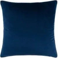 Meridian Navy Silver Velvet Cushion