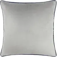Meridian Silver Navy Velvet Cushion