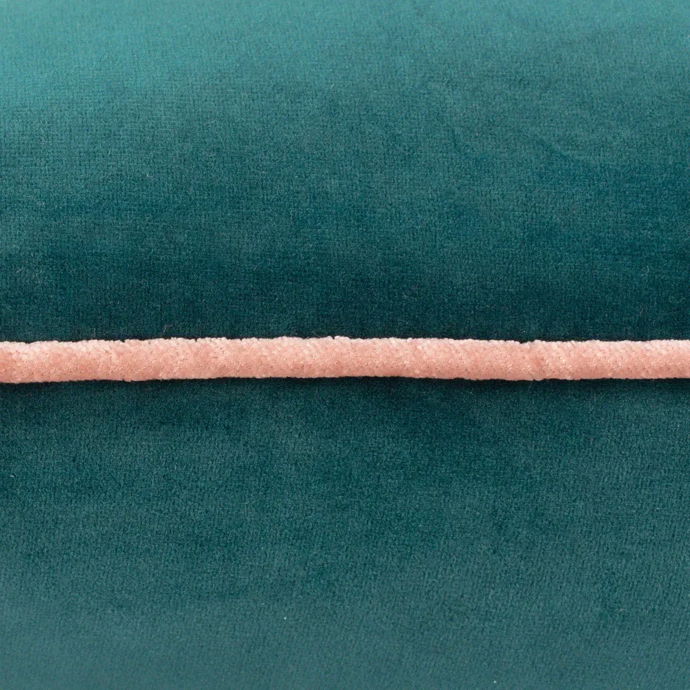 Meridian Teal Blush Velvet Cushion