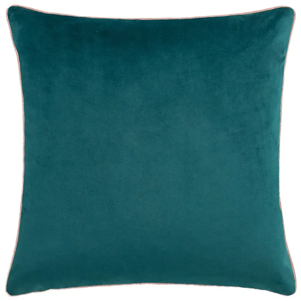 Meridian Teal Blush Velvet Cushion image