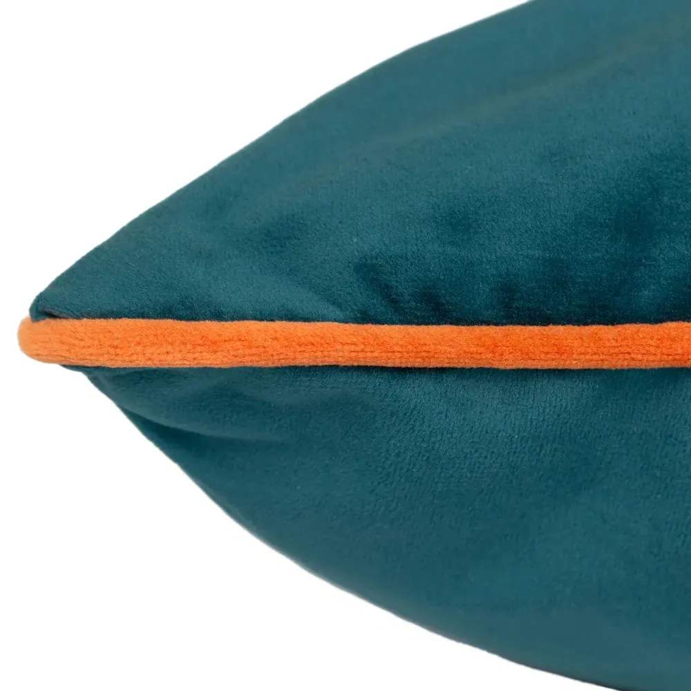Meridian Teal Clementine Velvet Cushion