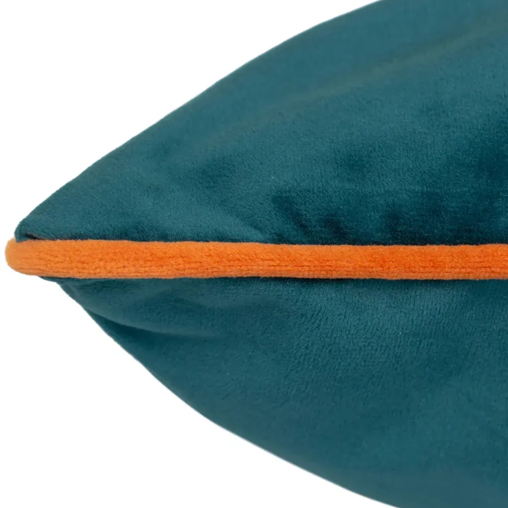 Meridian Teal Tiger Velvet Cushion