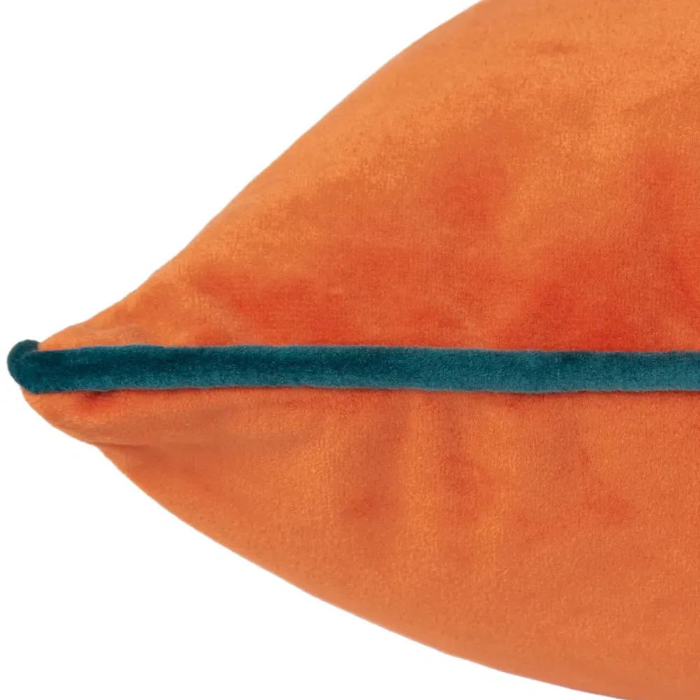 Meridian Tiger Velvet Cushion - Teal