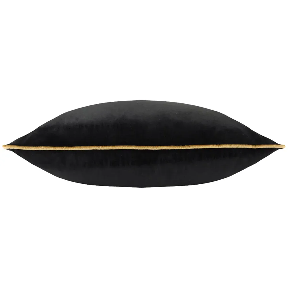 Meridian Velvet Cushion - Black Gold, Velvet