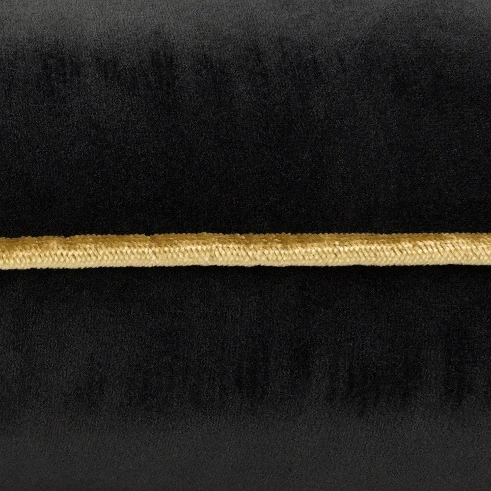 Meridian Velvet Cushion - Black Gold, Velvet