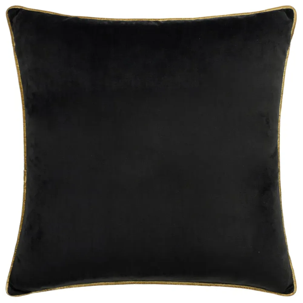 Meridian Velvet Cushion - Black Gold, Velvet image