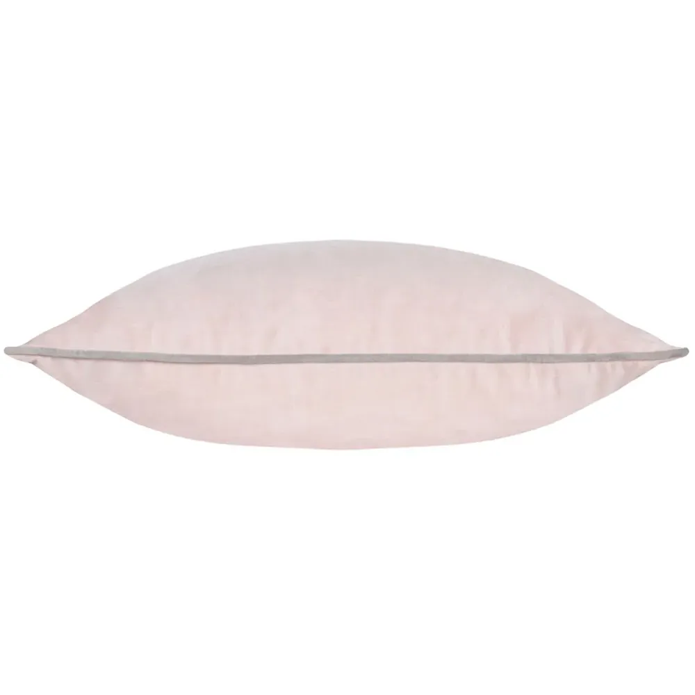 Meridian Velvet Cushion - Blush Grey, Velvet