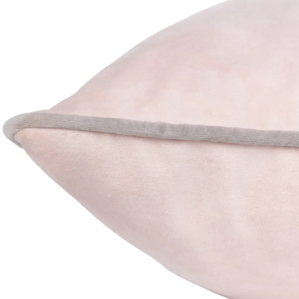 Meridian Velvet Cushion - Blush Grey, Velvet