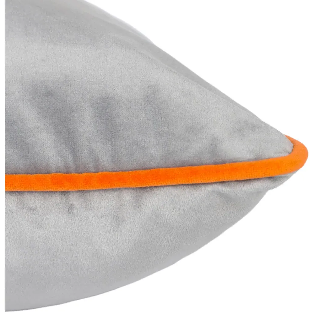 Meridian Velvet Cushion - Grey, Velvet