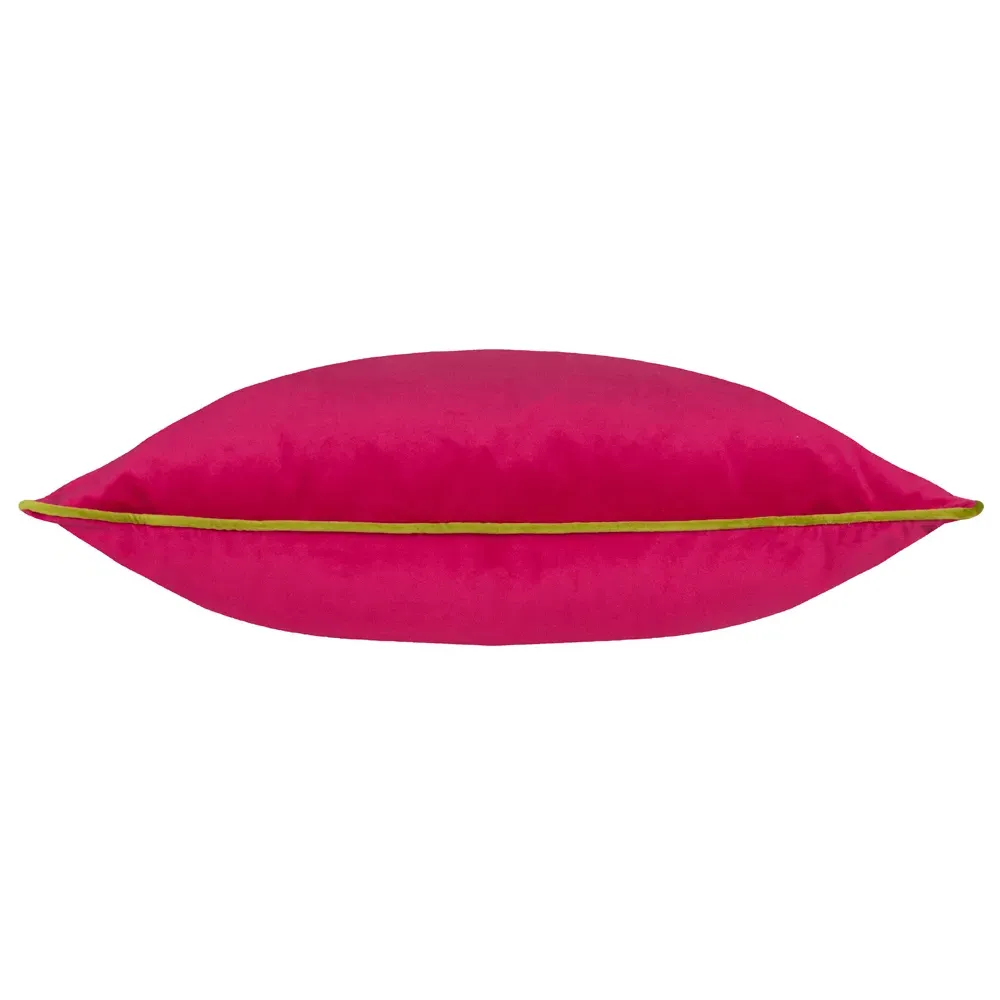 Meridian Velvet Cushion - Hot Pink, Lime