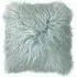 Mongolian Sheepskin Cushion - Blue