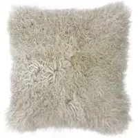 Mongolian Sheepskin Cushion - Oatmeal