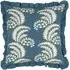 Montrose Floral Cushion with Fringe - Blue, Cotton
