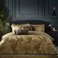 Moon Dusk King Size Duvet Cover Set - Gold, Jacquard