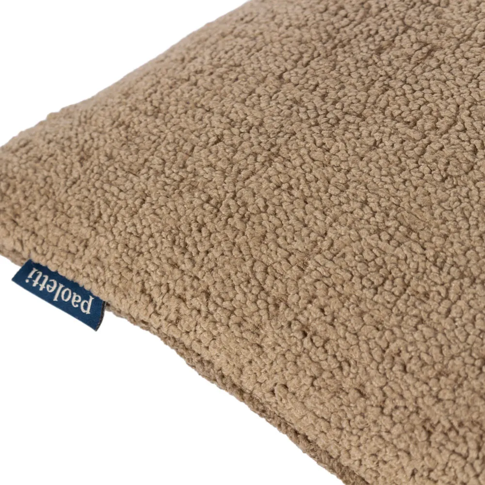 Nellim Boucle Cushion - Brown, Polyester
