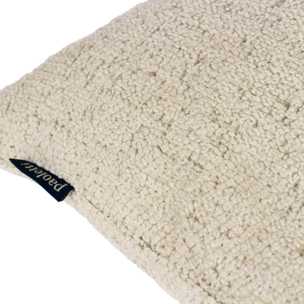Nellim Boucle Cushion - Cream, Polyester