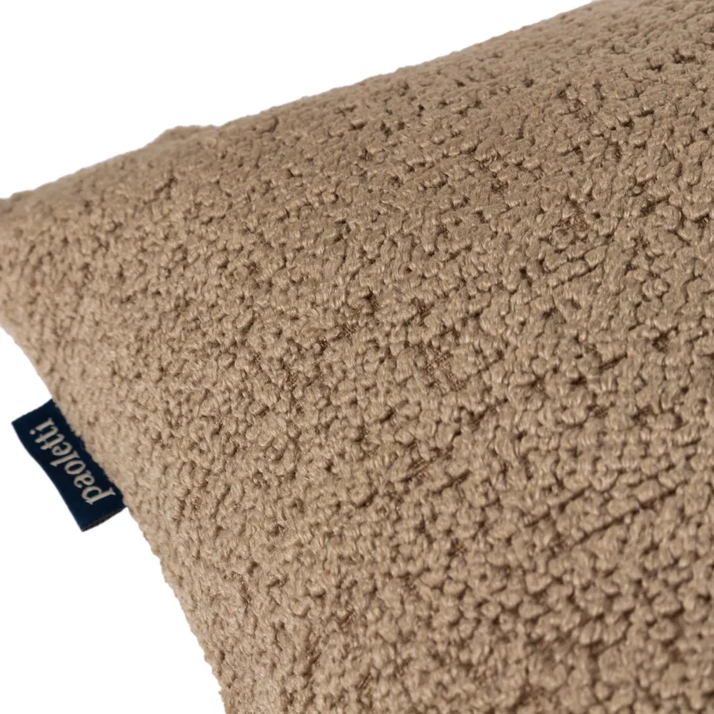 Nellim Square Boucle Cushion - Brown, Polyester