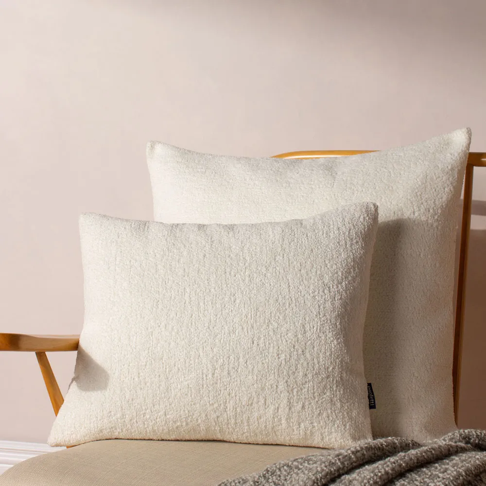 Nellim Square Boucle Cushion - Cream, Polyester
