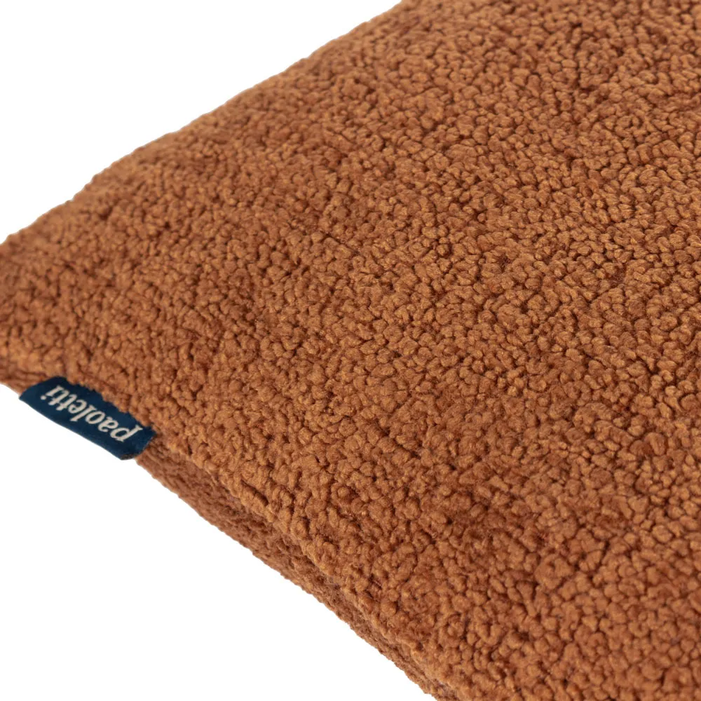 Nellim Square Boucle Cushion - Rust, Polyester