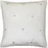 New Diamante Large Quilted Cushion - Cream, Faux Velvet