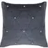New Diamante Quilted Cushion - Pewter, Faux Velvet