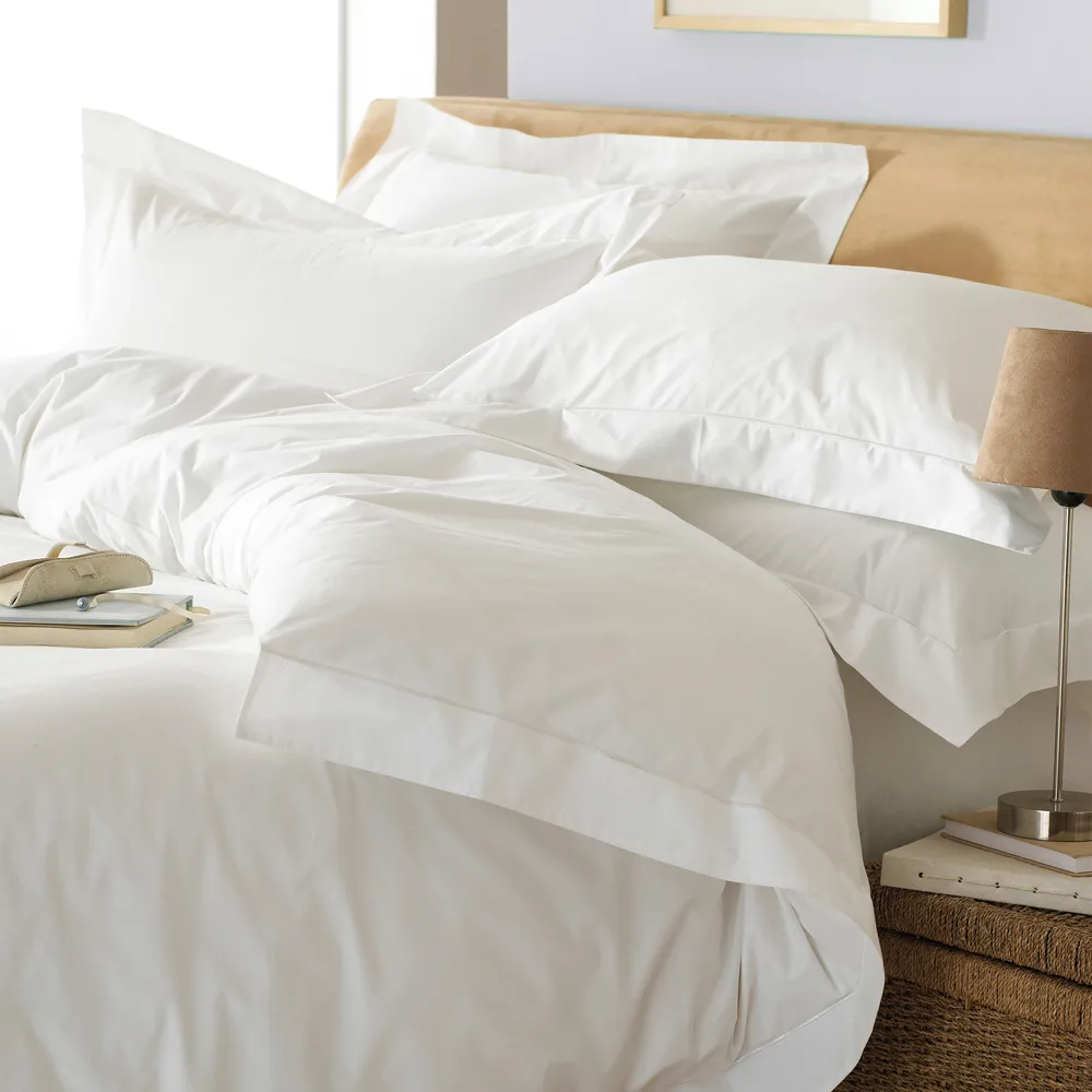 Oxford Super King Duvet Set - White, Percale Cotton