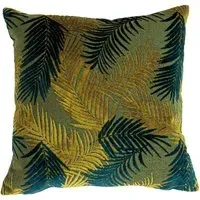Palm Grove Cushion - Gold, Velvet Jacquard