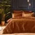 Palmeria King Size Duvet Set - Rust, Velvet