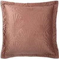 Palmeria Quilted Velvet Cushion - Blush