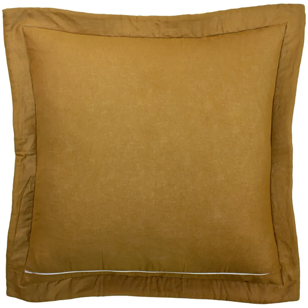 Palmeria Quilted Velvet Cushion - Gold