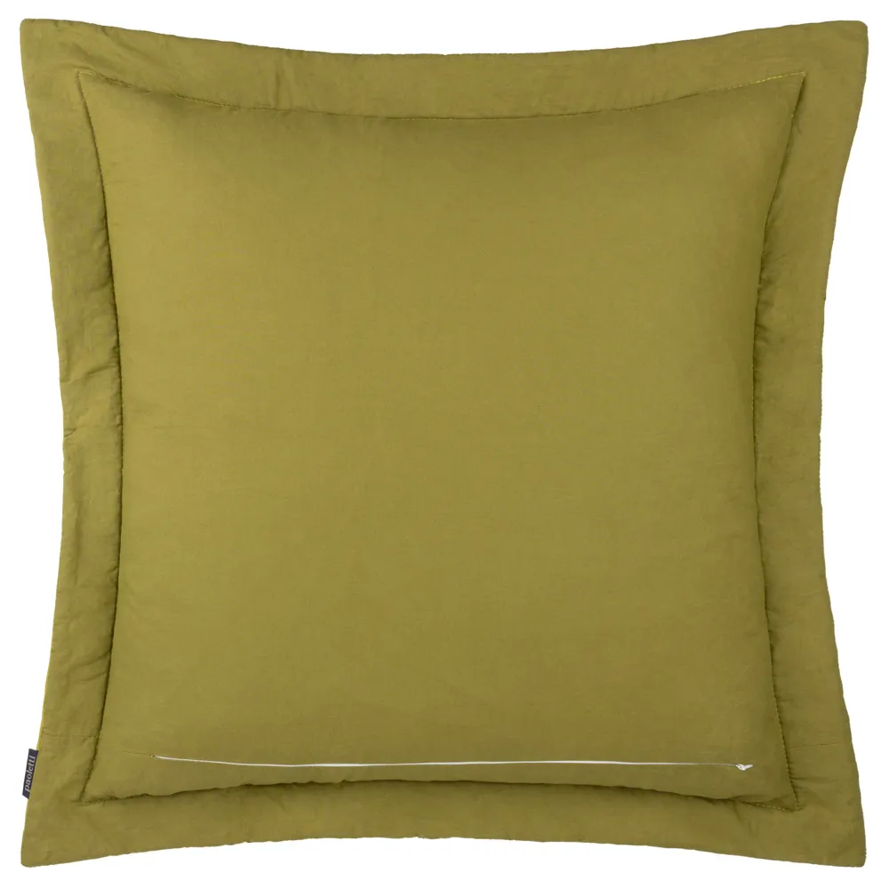 Palmeria Quilted Velvet Cushion - Moss