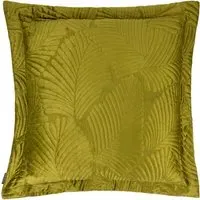 Palmeria Quilted Velvet Cushion - Moss