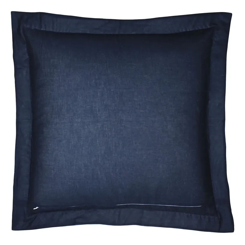 Palmeria Quilted Velvet Cushion - Navy